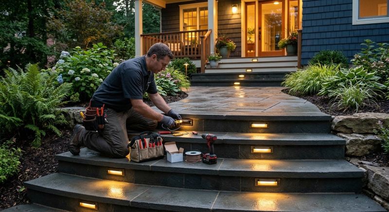 Sidewalk Lighting Installation in Littleton, CO