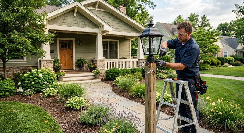 Terrace Lighting Installation in Kansas City, MO